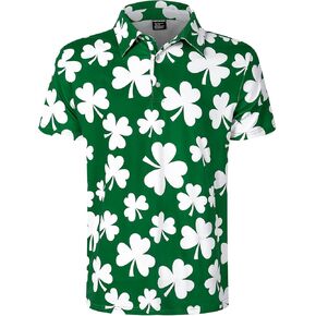 Men's Novelty Golf Polo Short Sleeve Shirt