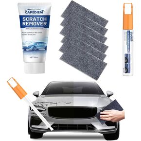 8Pcs Nano Sparkle Cloth Car Scratch Remover,Black Touch Up Paint for Cars, Easy & Quick Black Car Paint Scratch Repair, 2 in 1 Automotive Touch up Paint Pen 0.4 oz, Nano Sparkle Cloth