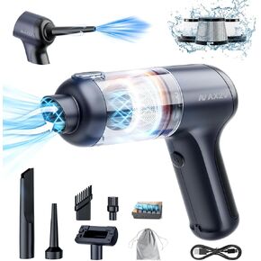 Car Vacuum Portable Cordless 16000Pa Mini Vacuum Cleaner for Car, Low Noise Hand Vacuum Cordless Rechargeable, with Cleaning Gel for Car Detailing Keyboard Cleaner Home Cleaning