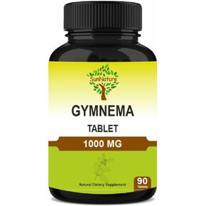 Gymnema Tablets 90 Tablets, 1000 mg | 45 Days Supply | Gurmar | Gymnema Sylvestre Supplements | Vegan