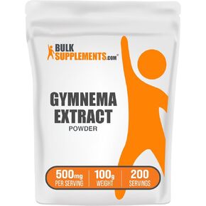 BulkSupplements.com Gymnema Extract Powder - from Gymnema Leaf, Gymnema Sylvestre Extract - Gymnema Powder, Herbal, Gluten Free - 500mg per Serving, 250g (8.8 oz) (Pack of 1)