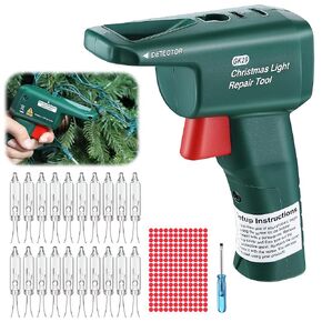 Incandescent Christmas String Lights Repair Tool, Fixing Christmas Incandescent Light Set, Mini Xmas Light Tester Fuse Checker with Spare 20 Replacement Bulbs (Clear)