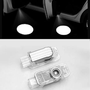Door Lights Logo Projector Laser Ghost Shadow Courtesy Light/Never Fade Compatible with Audi A1/A3/A4/A5/A6/A7/A8/Q3/Q5/Q7/R8/RS4/S Series TT/TTS (Big Circle Logo)