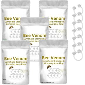 【5 Bags/35pcs】 Bee Venom Nose Ring,Nasal Diffuser Nose Ring,Bee Vitality Nose Ring,Bee Venom Nose Ring,Nasal Diffuser Nose Ring for Women and Man