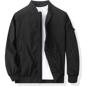 Men's Bomber Jacket Casual Fashion Lightweight Windbreaker Outdoor Flight Coat Jackets