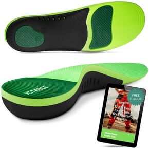 Insoles for Shoes and Work Boots | Plantar Fasciitis Relief & Arch Support | Orthotic Inserts for Men & Women | Relieve Foot Pain | Anti-Fatigue Good for 200+ lbs (8-10 Men / 9-11 Women)