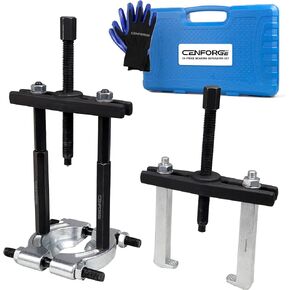 14-PC Bearing Puller Kit, 5 Ton Capacity, Bearing Removal Kit, Bearing Splitter Tool Kit, Bearing Separator and Splitter Tool Kit, for 1.2-3.5 inch Applications, with Work Gloves
