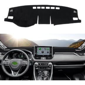 Powerty Dash Cover for 2019-2023 2024 2025 Toyota RAV4 Accessories Dashboard Cover Dash Mat Non-Slip Dash Pad Velvet Sunshield Protector Without HUD(Head-up Display) in Kuwait