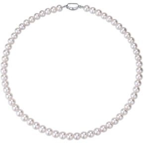 White Freshwater Cultured Pearl Necklace for Women with AAAAA Quality Round, Pearl Gifts for Christmas, Holidays，Valentine's Day and Anniversary
