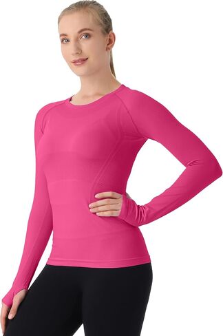 MathCat Seamless Workout Shirts for Women Long Sleeve Yoga Tops Sports Running Shirt Breathable Athletic Top Slim Fit in Saudi Arabia
