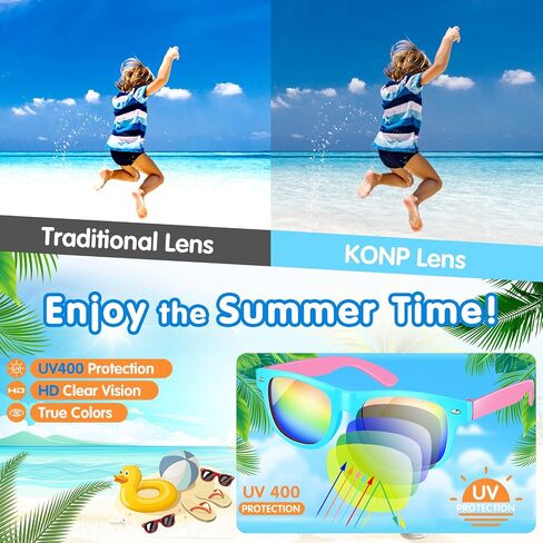 Kids Sunglasses Bulk - 16 Pack Neon Sunglasses with UV400 Protection for Boys and Girls, Party Favors for Kids 3-8 in Saudi Arabia