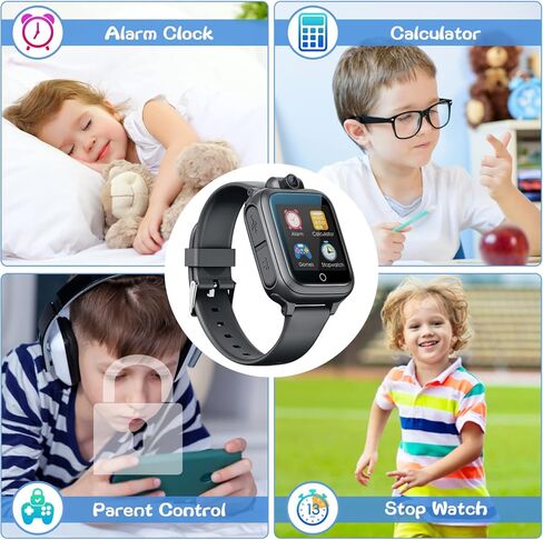 Smart Watch for Kids Games Toy for Kids Age 3-9 Smartwatch 14 Games Camera Video Music Alarm Calculator Birthday for Boys Learning Toys for 3 4 5 6 7 8 9 10 11 12 Year Old Boys (Black) in Saudi Arabia