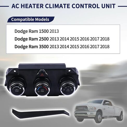 AC Heater Climate Control Unit w/Rear Defrost 68268189AA 68226600AA Compatible with Dodge Ram 1500 2500 3500 2013-2018 A/C Temperature Control Switch Module in Saudi Arabia