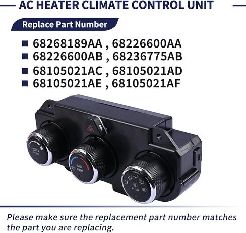 AC Heater Climate Control Unit w/Rear Defrost 68268189AA 68226600AA Compatible with Dodge Ram 1500 2500 3500 2013-2018 A/C Temperature Control Switch Module in Saudi Arabia