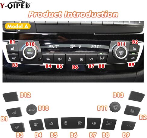 for BMW F30 A/C Climate Control Panel Fan Speed Button Replacement,Heater Climate Switch Button for BMW 1 Series F20/F21,2 Series F22/F23,3 Series F30/F31/F34/F35,4 Series F32/F33/F36 in Kuwait