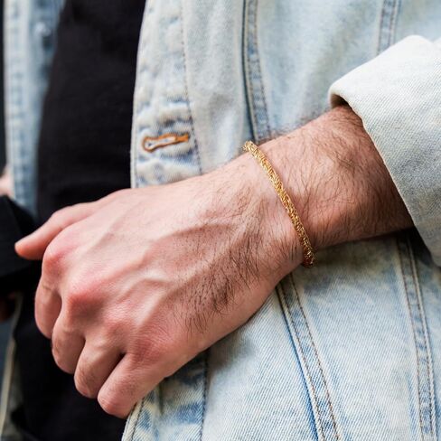 14K Gold Bracelets for Women & for Men Bracelet Round Strand Rope Gold Chain Bracelet Lobster Clasp Perfect Gifts for Women Men 7, 7.5, 8, 8.5in in Saudi Arabia