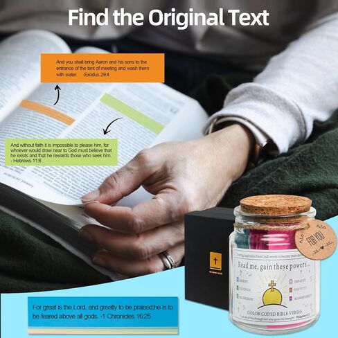 Bible Verse Jar with Greeting Card, Read Me When Bible Verses Jar with Coated Paper, Prayer Hope Jar Christian Gifts for Women in Saudi Arabia