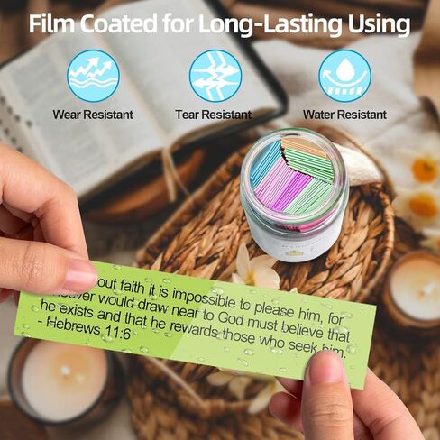 Bible Verse Jar with Greeting Card, Read Me When Bible Verses Jar with Coated Paper, Prayer Hope Jar Christian Gifts for Women in Saudi Arabia