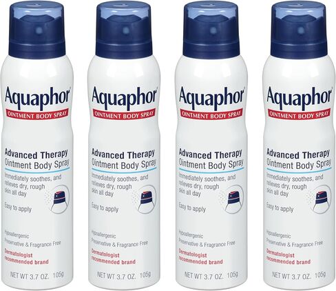 رذاذ الجسم مرهم Aquaphor - يرطب ويشفي البشرة الجافة والخشنة - 3.7 أوقية. علبة رش in Kuwait