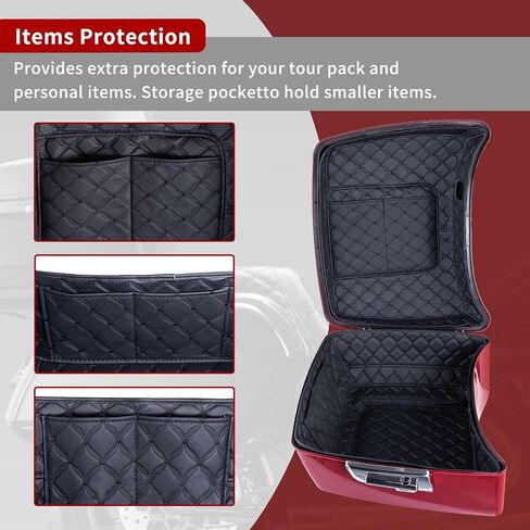 Advanblack Tour Pack Liners, Black Thread Stitching Liner King Tour Pack in Kuwait