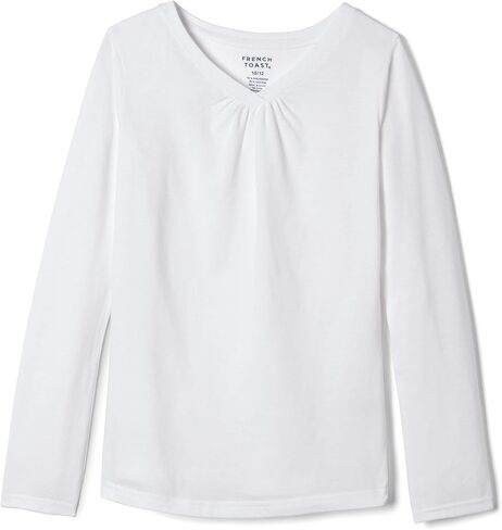 French Toast Girls' Long Sleeve V-Neck Tee in Kuwait