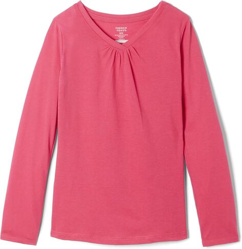French Toast Girls' Long Sleeve V-Neck Tee in Kuwait