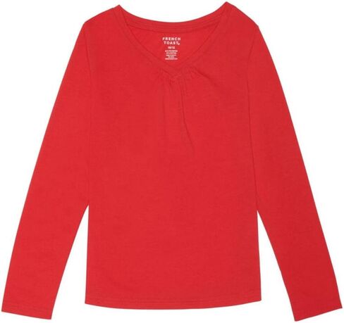 French Toast Girls' Long Sleeve V-Neck Tee in Kuwait