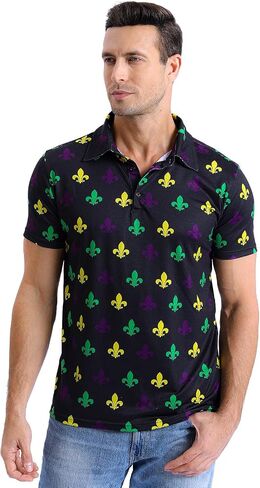 Men's Novelty Shirt Short Sleeve Golf Polo Top in Saudi Arabia