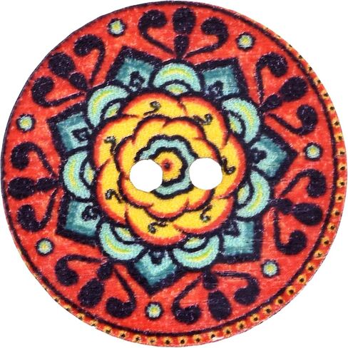 أزرار خشبية غير مكتملة - أزرار خشبية مستديرة للحرف اليدوية سترة الخياطة بواسطة Mandala Crafts Bulk 200 قطعة 10 مم 3/8 بوصة زر مع 4 فتحات in Saudi Arabia
