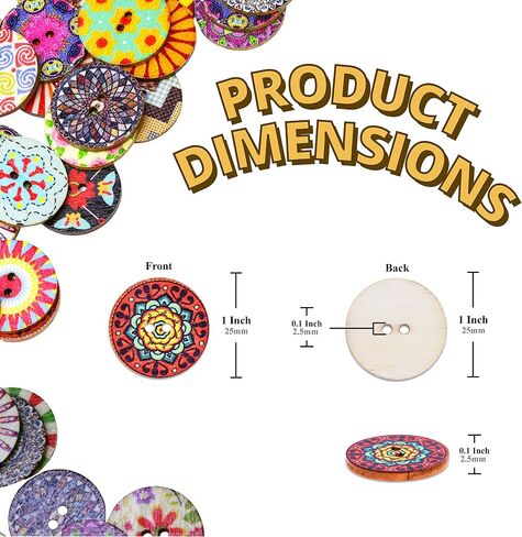 أزرار خشبية غير مكتملة - أزرار خشبية مستديرة للحرف اليدوية سترة الخياطة بواسطة Mandala Crafts Bulk 200 قطعة 10 مم 3/8 بوصة زر مع 4 فتحات in Saudi Arabia