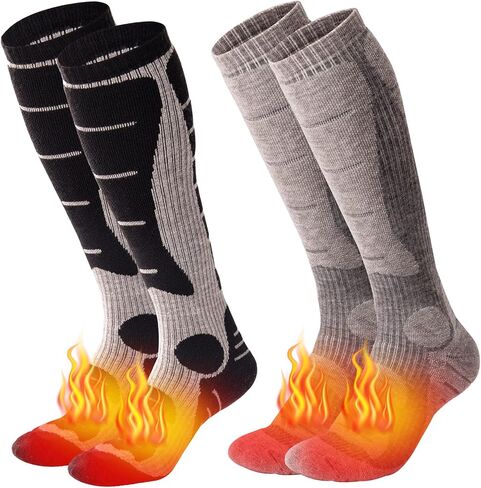 NOVAYARD Merino Wool Ski Socks Thermal Knee High Winter Snowboard Sport Socks Snowboarding Socks for Men & Women 2 Pairs in Saudi Arabia