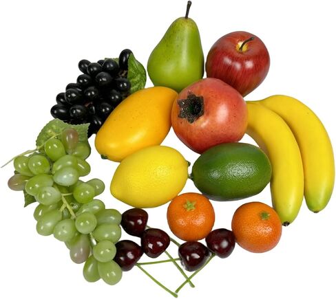 23 pcs Artificial Fruits,Fake Mixture Fruits for Home Decor, Easter Party Decorations，Fake Kiwifruit,Fake Mango，Fake Pomegranate，Fake Avocado,Fake Green Pear etc in Kuwait