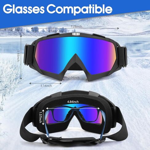 MUJG Motorcycle Goggles, Dirt Bike Goggles 2 Pack ATV Goggles Motocross Goggles MX Offroad Riding Goggles in Saudi Arabia