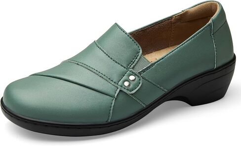 Women's Comfortable & Lightweight Leather Loafers Slip-Ons Stylish Business Casual Dress Shoes Work Office Everyday Walking Shoes for Women in Saudi Arabia
