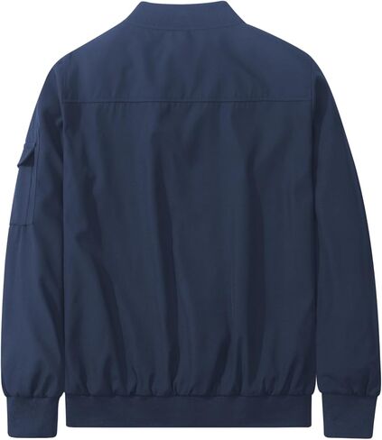 Men's Bomber Jacket Casual Fashion Lightweight Windbreaker Outdoor Flight Coat Jackets in Kuwait