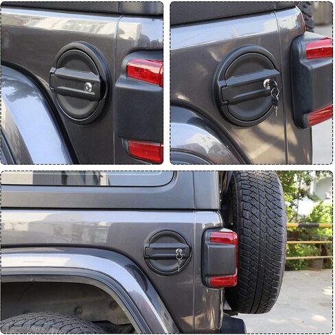 ل Jeep JL غطاء تغليف الغاز قفل غطاء باب الوقود ل 2018-2024 جيب رانجلر JL سبورت روبيكون الصحراء ويليز وغير محدود 2 باب 4 أبواب in Saudi Arabia