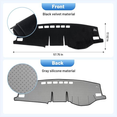 غطاء Powerty Dash لـ 2019-2023 2024 2025 Toyota RAV4 غطاء لوحة القيادة غطاء لوحة القيادة حصيرة عدم الانزلاق لوحة القيادة المخملية واقي الشمس بدون HUD (عرض الرأس) in Kuwait