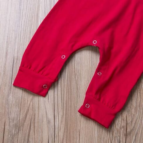 Newborn Baby Boy Girl Christmas Outfit Elf Costume with Hat Toddler Infant Long Sleeve Romper Onesie in Saudi Arabia