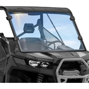 Kemimoto UTV Front Full Windshield SXS Front Windscreen Slide-Vent Polycarbonate Wind Screen Compatible with Can Am Defender HD 5/ 8 / 10 / MAX 2016 2017 2018 2019 2020 2021 2022 2023 2024