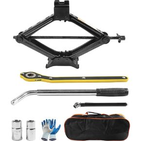 Car Jack,Car Jack and Stand Kit,2 Ton Scissor Jack,Car Accessories Car Emergency Kit with Lug Wrench,Jack for Car,Car Jack Lift,Scissor Jack for Car,Portable Tire Changing Kit for Car SUV