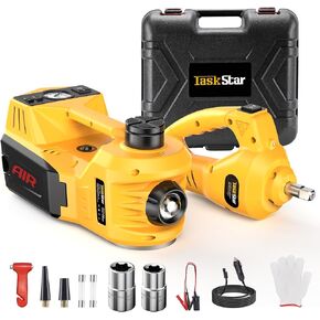 ‎TaskStar Electric Car Jack Kit,5 Ton 12V Car Jack Hydraulic with Electric Impact Wrench and Tire Inflator Pump,Portable Car Jack Kit for SUV MPV Sedan Truck Change Tires Garage Repair