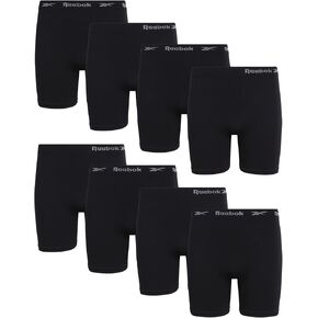 Reebok Girls' Boyshorts Underwear - 8 Pack Soft Seamless Long Leg Boy Shorts - Playground Shorts for Girls