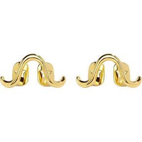 JINAO Grillz - Grills for Your Teeth, Gold Tooth Cap 2pcs 14K Gold Plated Möbius Diamond Single Tooth Grill Cap for Men Women Rapper Costume