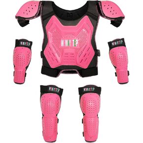 Kids Dirt Bike Gear- Motorcycle Protective Gear Chest Protector Youth Motocross Gear Body Armor Vest Knee Guards and Elbow Full Body Protection Suit