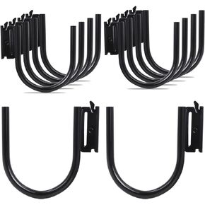 10 Pack E Track J Hooks Heavy Duty E Track 5" Large Steel J Hook E Track Accessories for Cargo Tie Down Systems in Enclosed Trailer Garage Workshop 0.5" Diameter Solid Steel Maximum Load 1500 Pounds