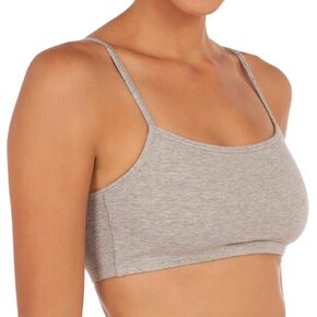 Fruit of the Loom Women's Spaghetti Strap Cotton Pull Over 3 Pack Sports Bra