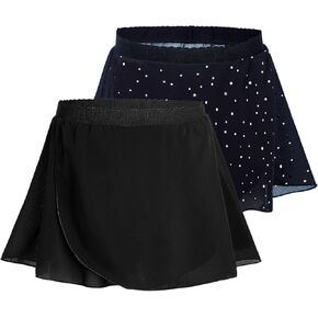 Toddler Girls Ballet Skirts Size 3t 4t 2 Pack Black Tutu Dresses for Dance Lovers Fancy Role Party Studio