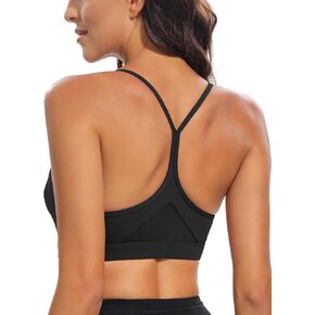 RUNNING GIRL Y-Back Sports Bras for Women, Medium Impact Wirefree Padded Bra Workout Crop Top Longline Sports Bra Push up in Kuwait
