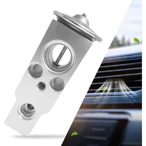 1 PC Automotive Steam Engine Air Conditioning Valve, Efficient Cooling High Hardness Rust-proof Metal Air Conditioning Expansion Valve, Retrofit Replacement Accessories, for Most Cars (Silver)