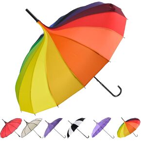 Outgeek Umbrella Retro Pagoda Umbrella Parasol Umbrella Sun Umbrella UV Protection Umbrella Retro with Hook Handle